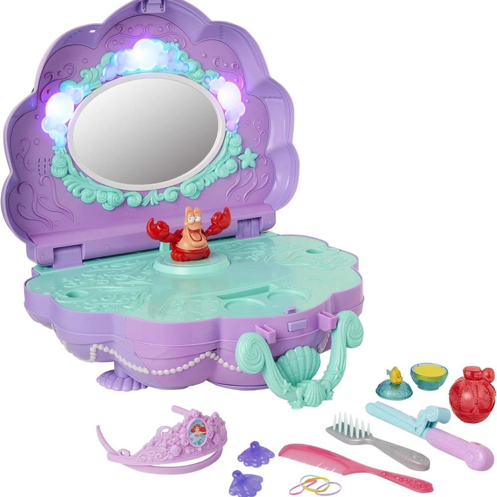 💖NWT DISNEY PRINCESS ARIEL’S VANITY, UNDER THE SEA TABLETOP, MUSIC, LIGHTS - Picture 3 of 16